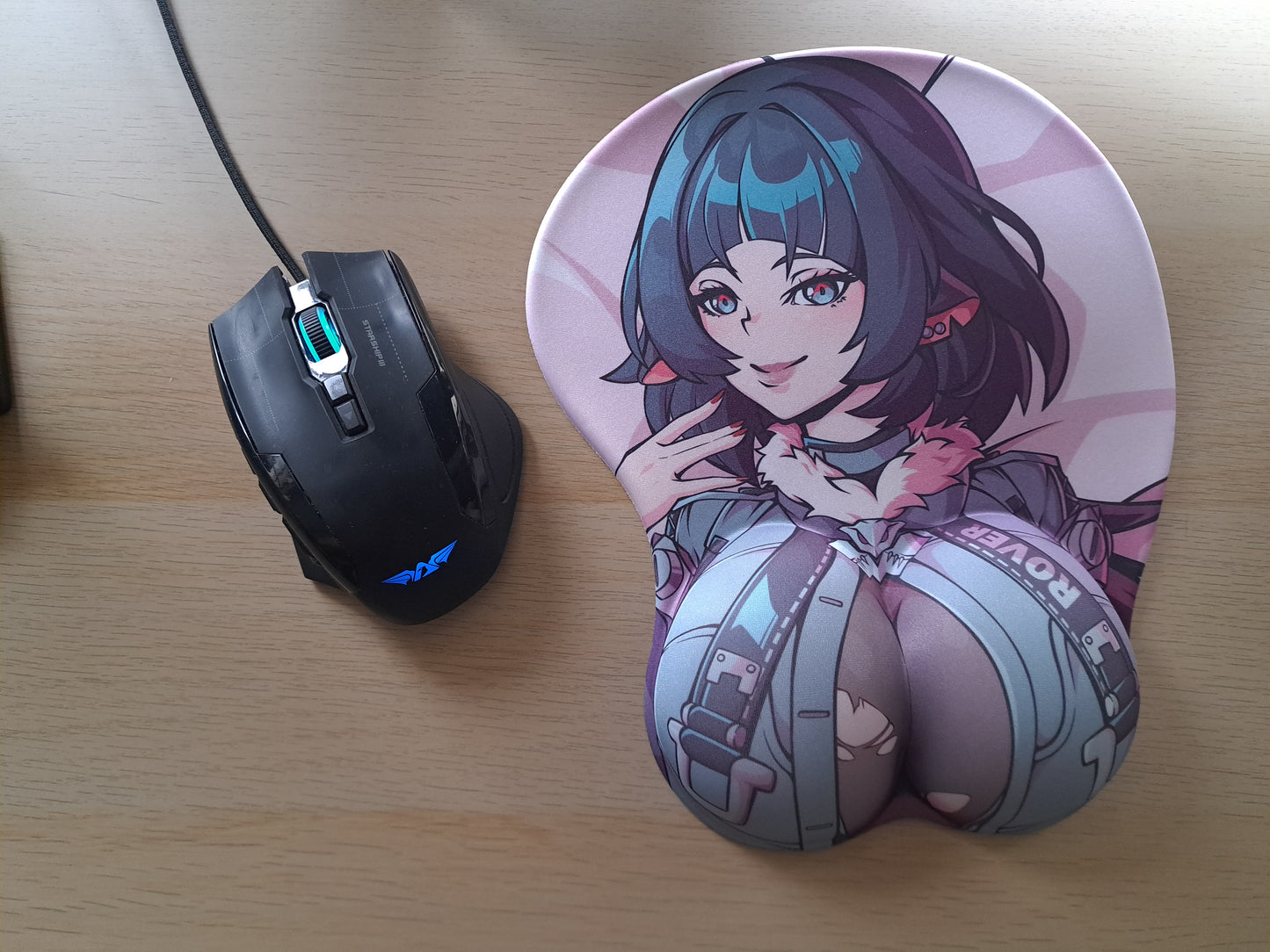Jane Doe From Zenless Zone Zero Oppai Mousepad Ergonomic 3D Waifu Anime
