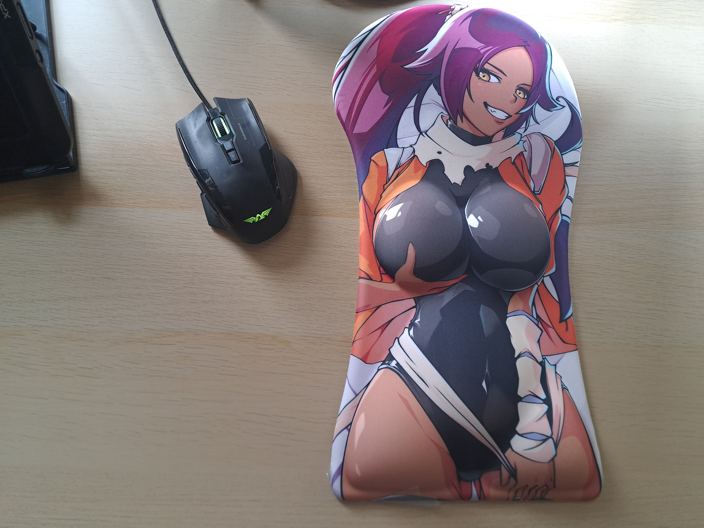 Yoruichi from Bleach Oppai Half Body Mouse pad Ergonomic 3D Waifu Anime