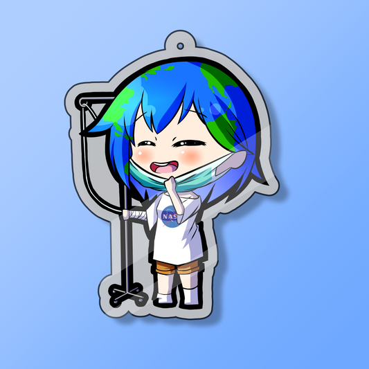 Earth-chan - 5cm Acrylic Keychain